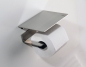 Preview: Toilettenrollenhalter mit Abstellfläche, Edelstahl matt